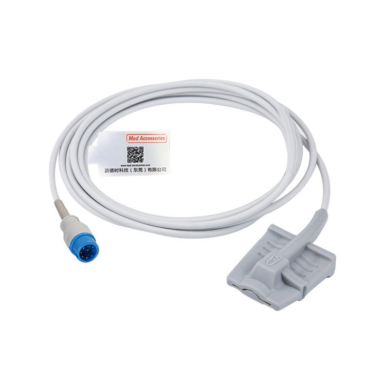 Sensor Spo2 réutilisable en silicone 7 broches pour le connecteur de pince à doigt adulte