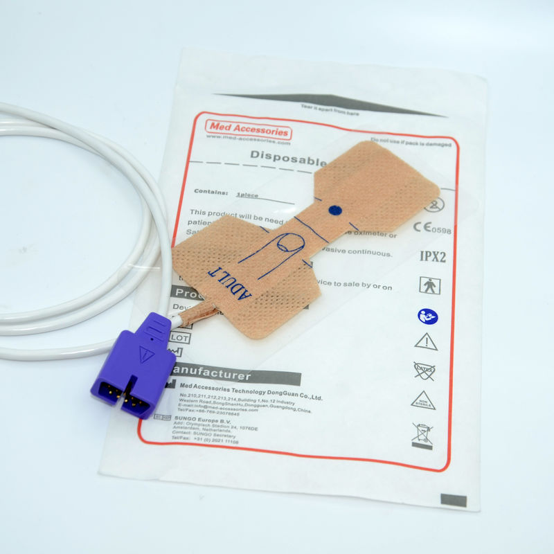 Sonde pour adultes avec capteur Spo2 jetable Nellcor Compatible avec N-550/N-560/N-595/N-600/N-600x/N-65