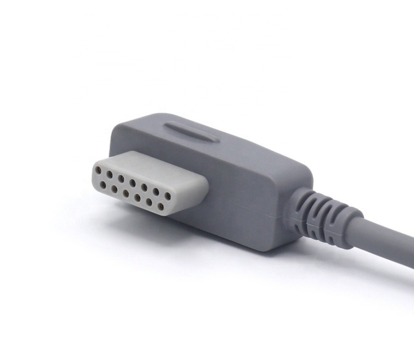 ISO13485 Enregistreur ECG Holter câble portable avec 7 conduits Snap