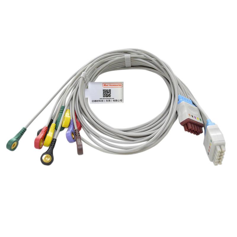 GE Marquette ECG câble 10 conduit couleur grise compatible stable