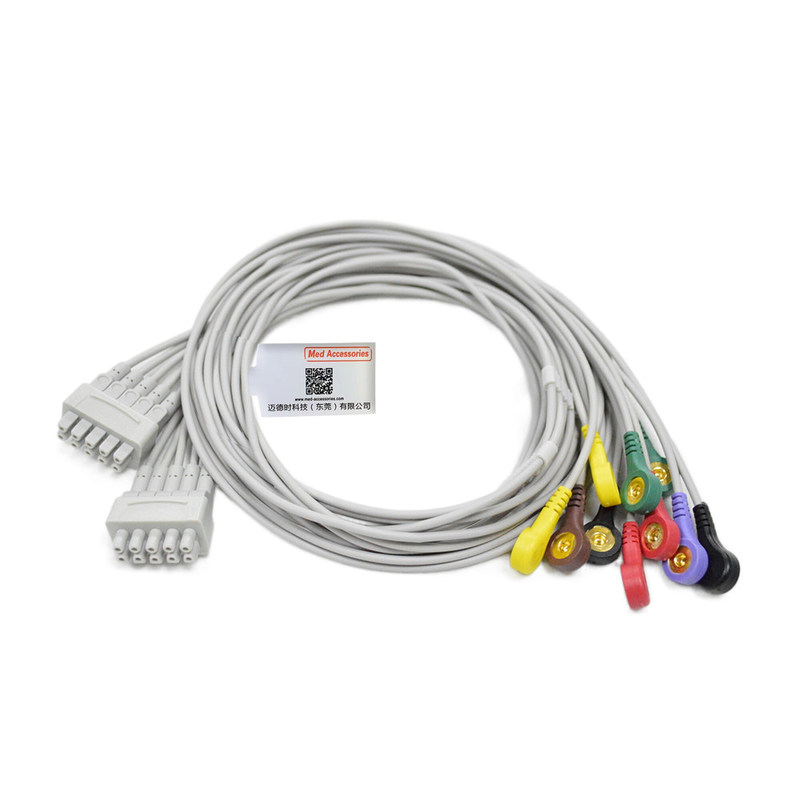 GE Marquette ECG câble 10 conduit couleur grise compatible stable