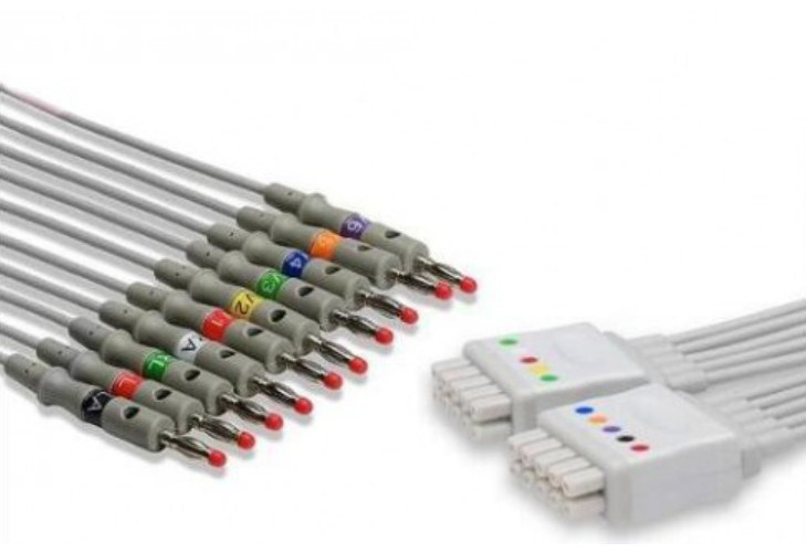 GE Marquette ECG câble 10 conduit couleur grise compatible stable