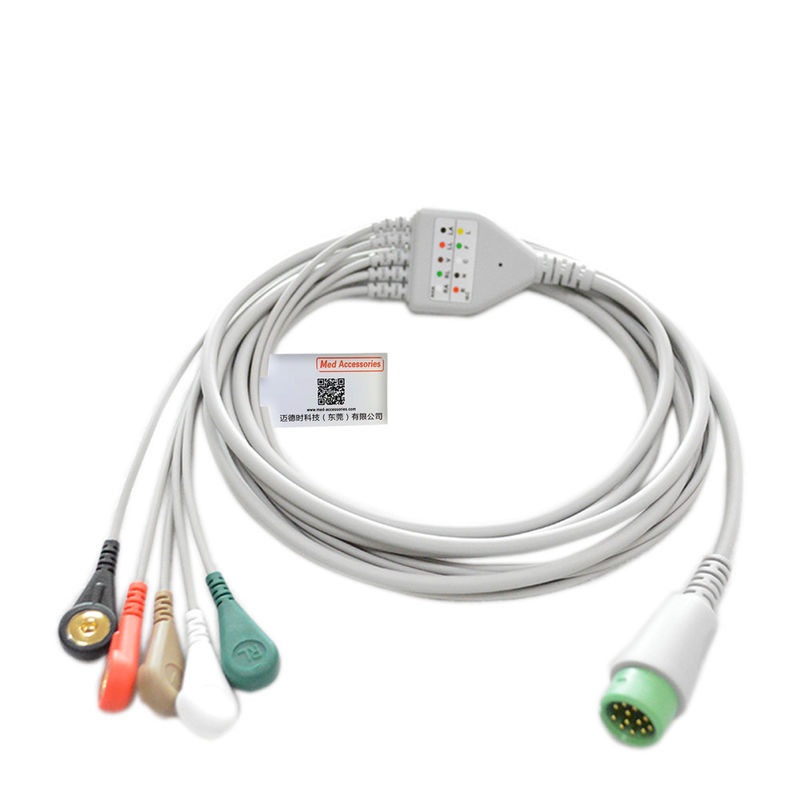 SFDA 5 Cable de moniteur ECG plomb Multipurpose Longueur 3,2 m Couleur grise