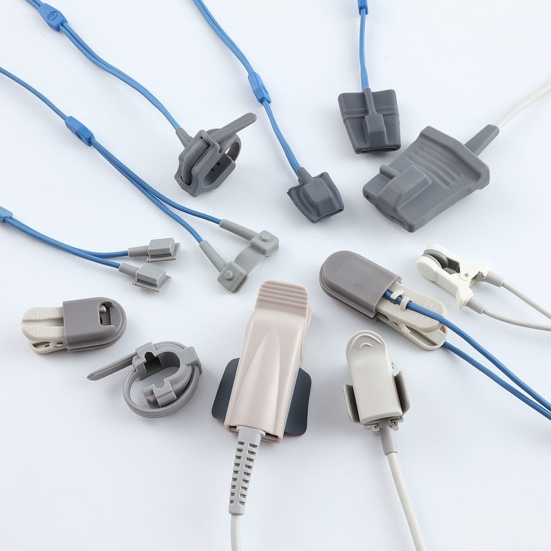 Capteur Spo2 réutilisable compatible sans latex pour les principaux moniteurs de marque