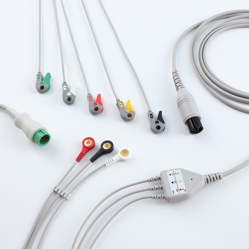Cable de moniteur d' ECG compatible longueur stable 3,4 m pour les principaux moniteurs de patients