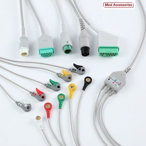 Accessoires médicaux Médical BCI ECG Moniteur câble 6 broches 5 conduits polyvalent 0.9m Taille