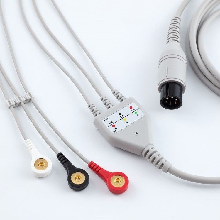 Accessoires médicaux Médical BCI ECG Moniteur câble 6 broches 5 conduits polyvalent 0.9m Taille