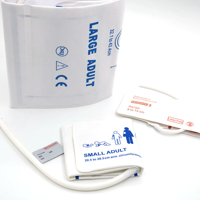 Accessoires médicaux ISO13485 Manche NIBP Matériau TPU jetable réutilisable pour nourrissons Adultes