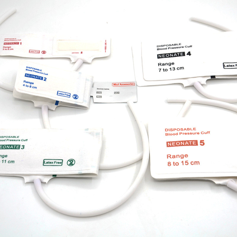 Accessoires médicaux ISO13485 Manche NIBP Matériau TPU jetable réutilisable pour nourrissons Adultes