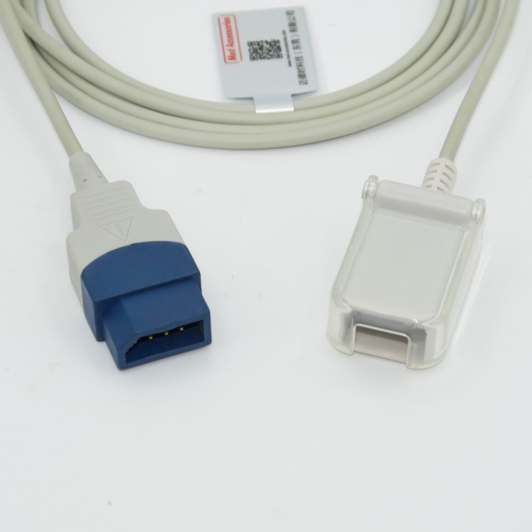 Cable de capteur Spo2 de couleur grise avec TPU et période de 12 mois