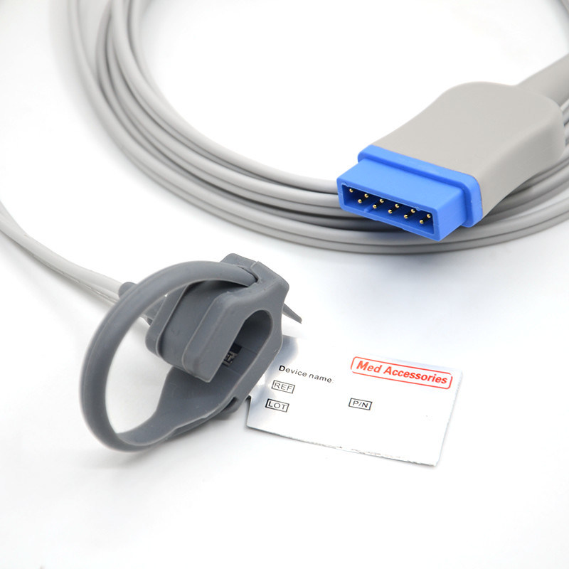 Réutilisable pour adultes Sensor à pointe souple, ceintures de sonde, capteur compatible GE Marquette, capteur à 11 broches