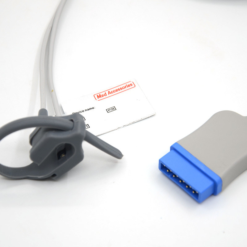 Accessoires d'hôpital à oxygène réutilisable compatible GE Solar 8000M Dash 2000 Enveloppe néonatale 11Pin Moniteur SpO2 Sensor