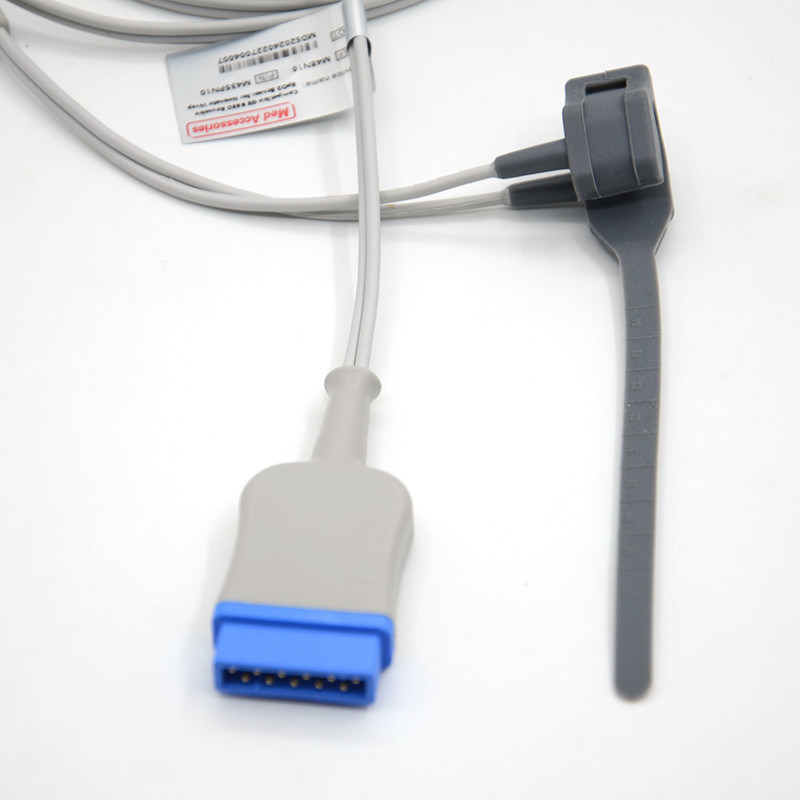 Accessoires d'hôpital à oxygène réutilisable compatible GE Solar 8000M Dash 2000 Enveloppe néonatale 11Pin Moniteur SpO2 Sensor