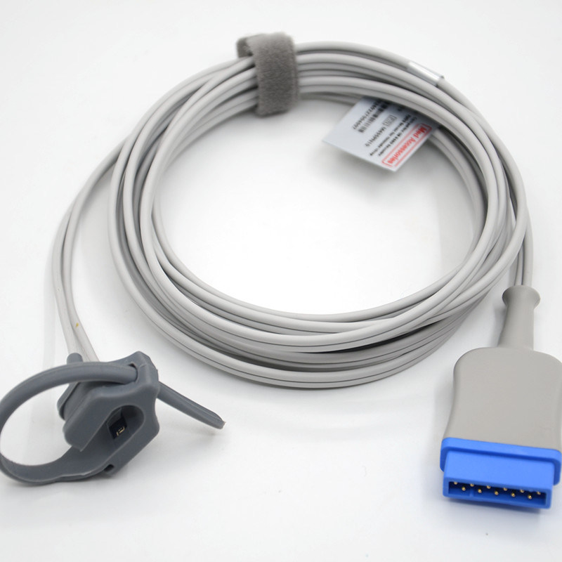 Accessoires d'hôpital à oxygène réutilisable compatible GE Solar 8000M Dash 2000 Enveloppe néonatale 11Pin Moniteur SpO2 Sensor