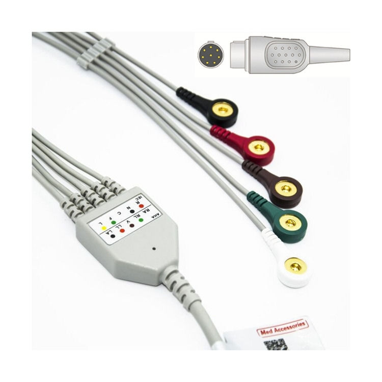 Ensemble de câbles ECG de qualité médicale pour une surveillance précise de la santé