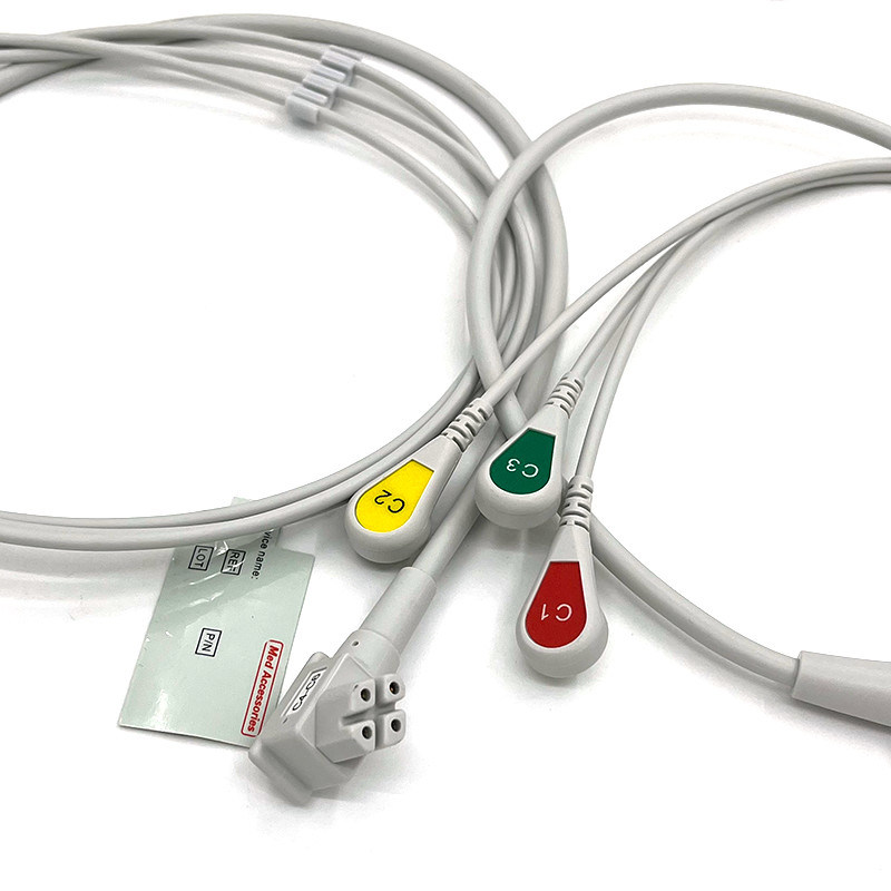 PH 10plomb TC30 câbles de plomb ECG moniteur câble gris couleur sans latex multi-fonction
