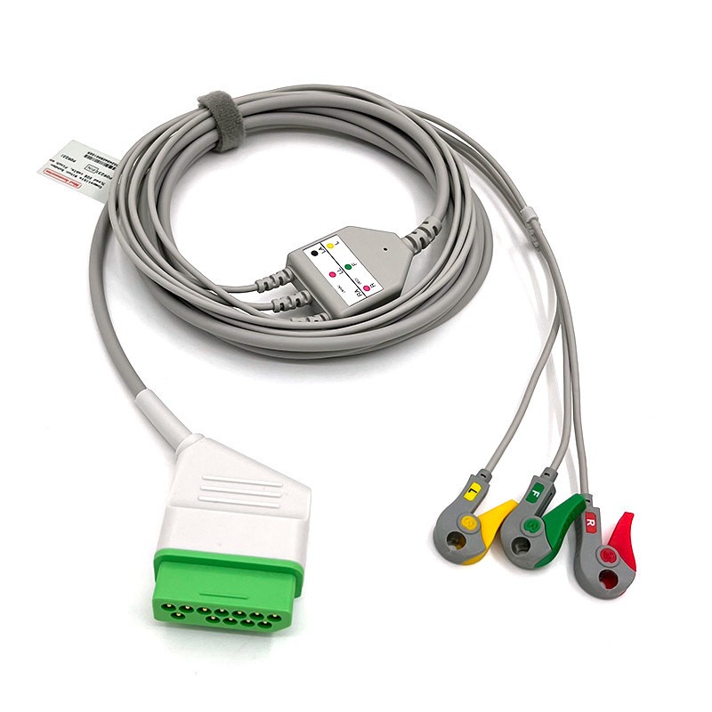 Nihon Kohden 12 épingles moniteur ECG câble gris couleur Latex libre multi-fonction