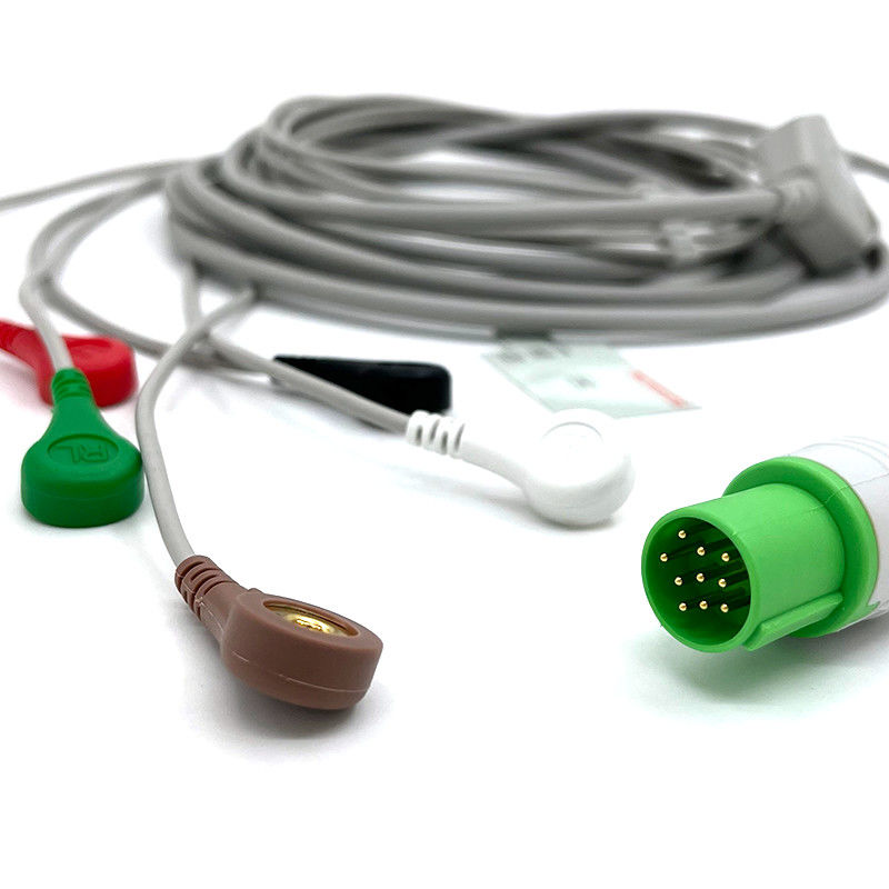 GE Helige 10 broches ECG 5plomb ECG Med accessoires électroménager électroménager médical câble polyvalent 0.9m Taille