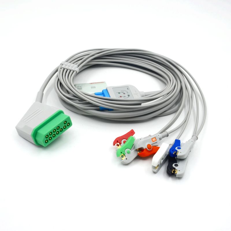 Compatible Nihon Kohden 12 broches 6 conduits câble de moniteur ECG pour les accessoires médicaux