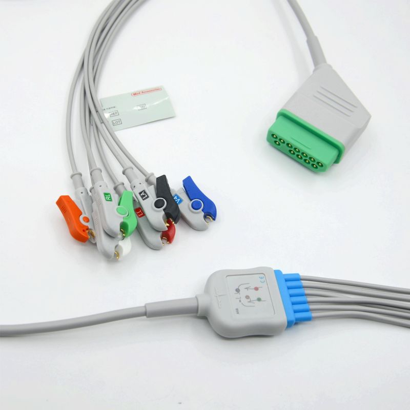 Compatible Nihon Kohden 12 broches 6 conduits câble de moniteur ECG pour les accessoires médicaux