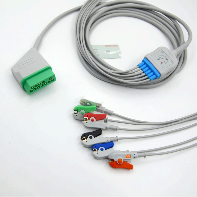 Compatible Nihon Kohden 12 broches 6 conduits câble de moniteur ECG pour les accessoires médicaux