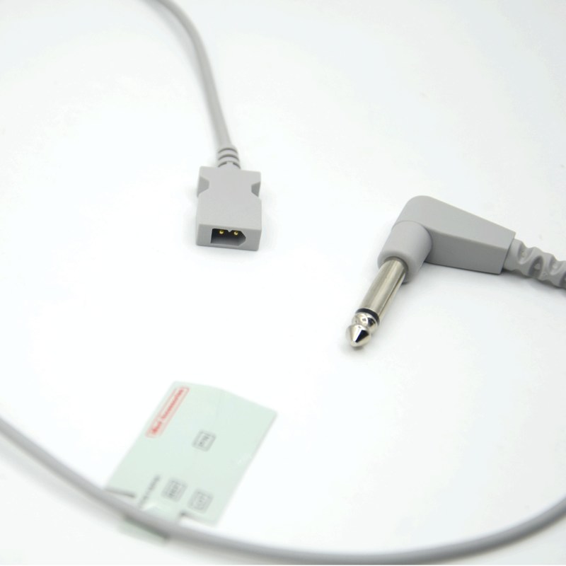 Cable d'adaptateur de température pour sonde à température jetable compatible YSI 400 rectangulaire à double broche