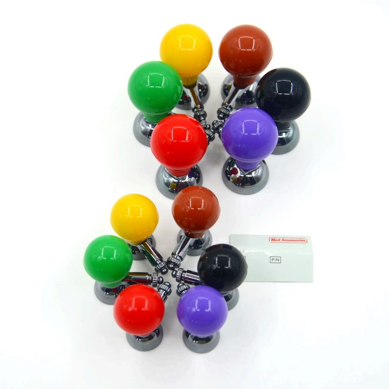 ISO13485 Électrode électrodique ECG pour adultes et enfants, boule d'aspiration à vis universelle multicolore 6 pièces par boîte