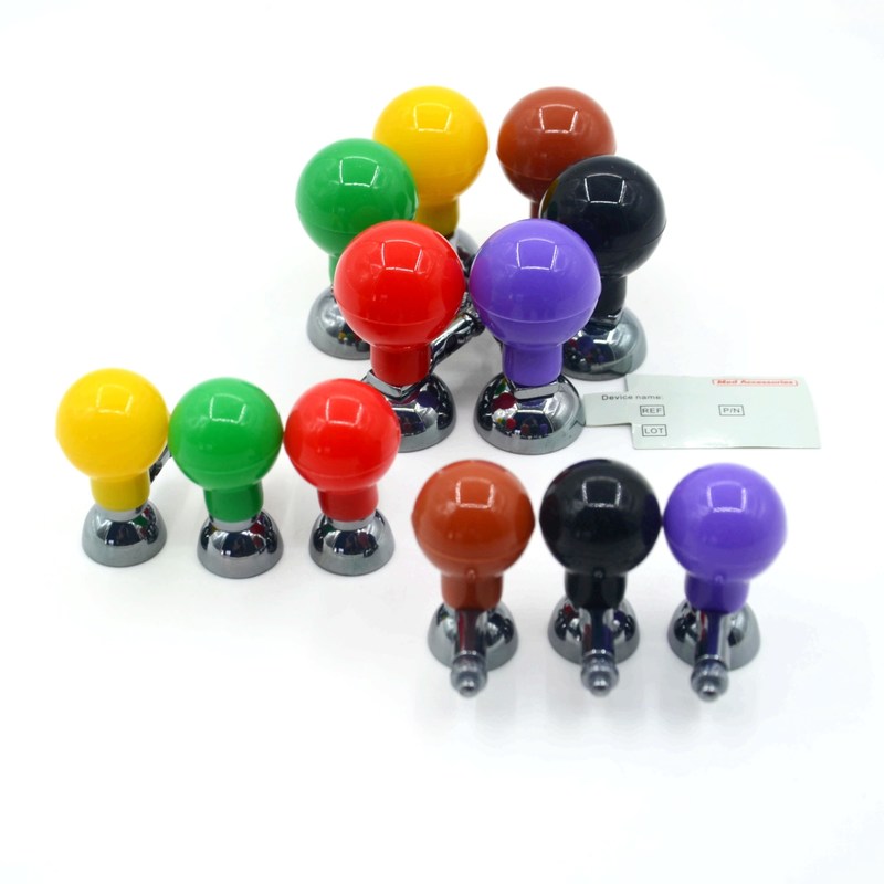 ISO13485 Électrode électrodique ECG pour adultes et enfants, boule d'aspiration à vis universelle multicolore 6 pièces par boîte