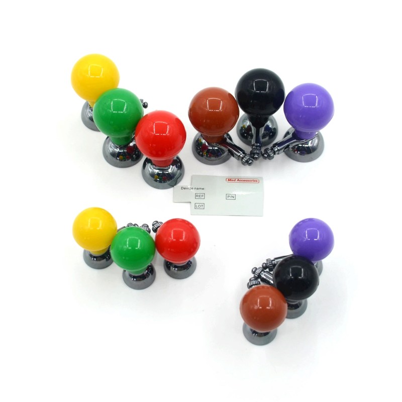 ISO13485 Électrode électrodique ECG pour adultes et enfants, boule d'aspiration à vis universelle multicolore 6 pièces par boîte