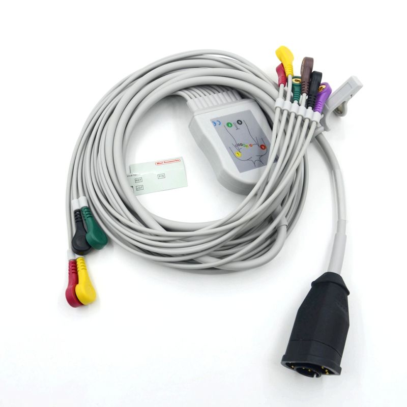 Cable et câbles ECG de type IEC standard compatibles avec Zoll 10