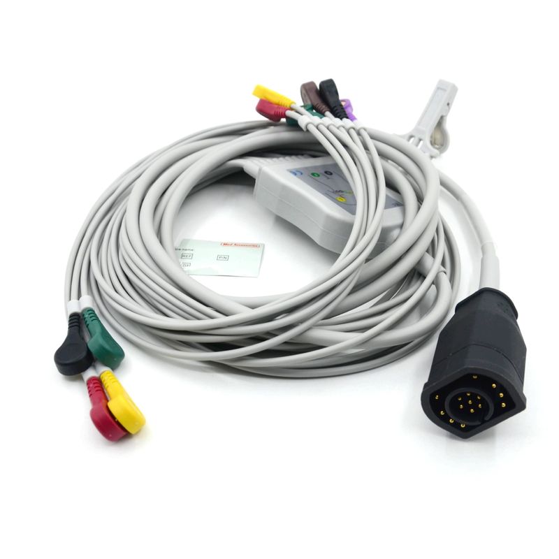 Cable et câbles ECG de type IEC standard compatibles avec Zoll 10