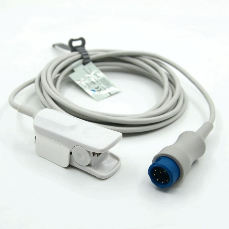 Fabricant Accessoires de moniteur Clips réutilisables pour adultes Sensor Mindray SpO2 compatible pour T5/T8,7pin,3m