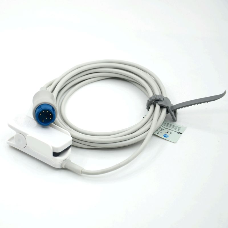 Fabricant Accessoires de moniteur Clips réutilisables pour adultes Sensor Mindray SpO2 compatible pour T5/T8,7pin,3m