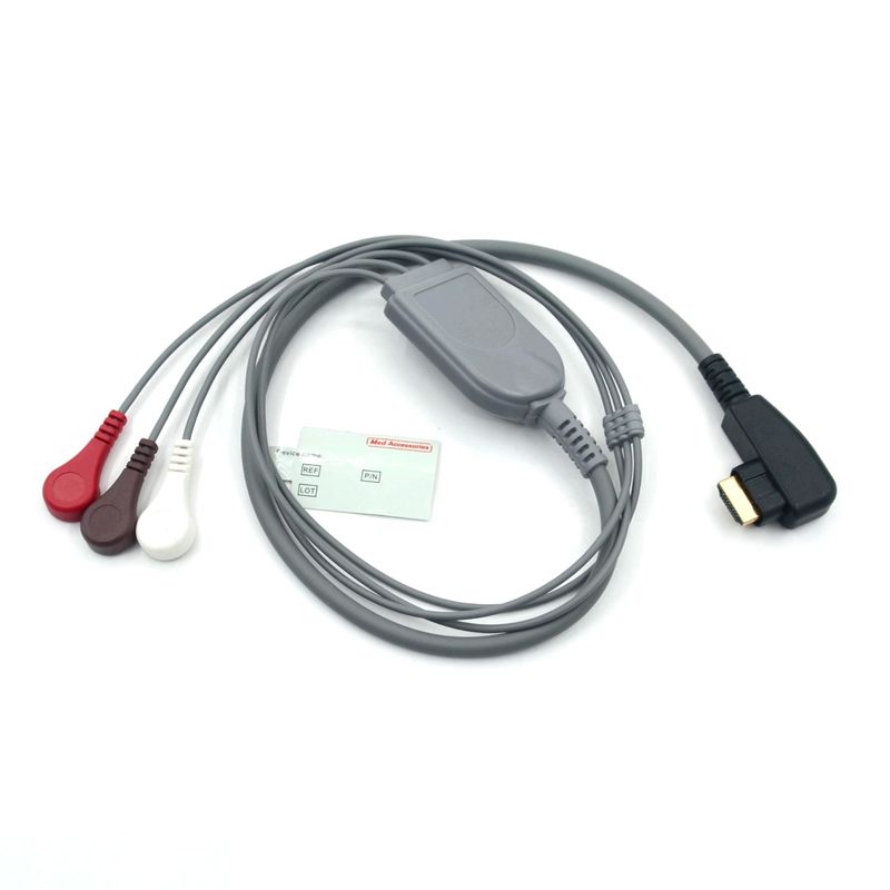 Produit professionnel médical DMS ECG Cable Holter Probe 3Leads Snap AHA/IEC pour le DMS300