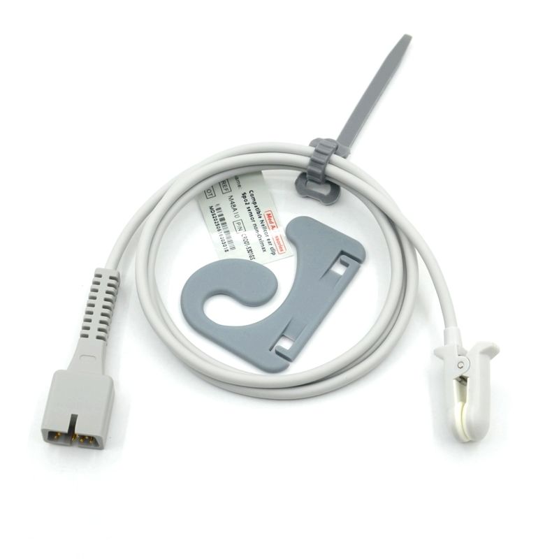 Accessoires pour moniteur du fabricant Réutilisable Compatible Nellcor PM-50, PM-60 NPB 40 Capteur SpO2 à pince auriculaire à 7 broches