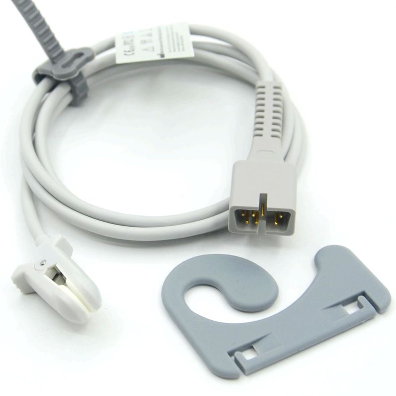 Accessoires pour moniteur du fabricant Réutilisable Compatible Nellcor PM-50, PM-60 NPB 40 Capteur SpO2 à pince auriculaire à 7 broches