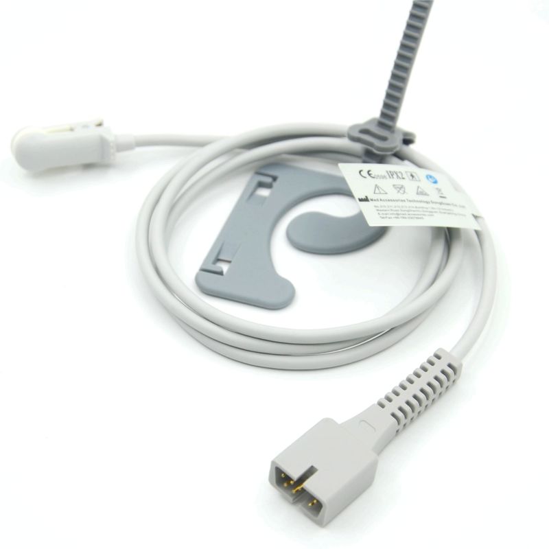 Accessoires pour moniteur du fabricant Réutilisable Compatible Nellcor PM-50, PM-60 NPB 40 Capteur SpO2 à pince auriculaire à 7 broches