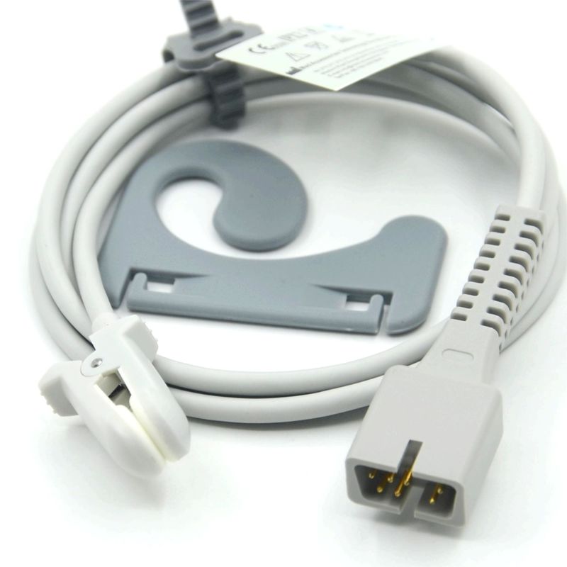 Accessoires pour moniteur du fabricant Réutilisable Compatible Nellcor PM-50, PM-60 NPB 40 Capteur SpO2 à pince auriculaire à 7 broches
