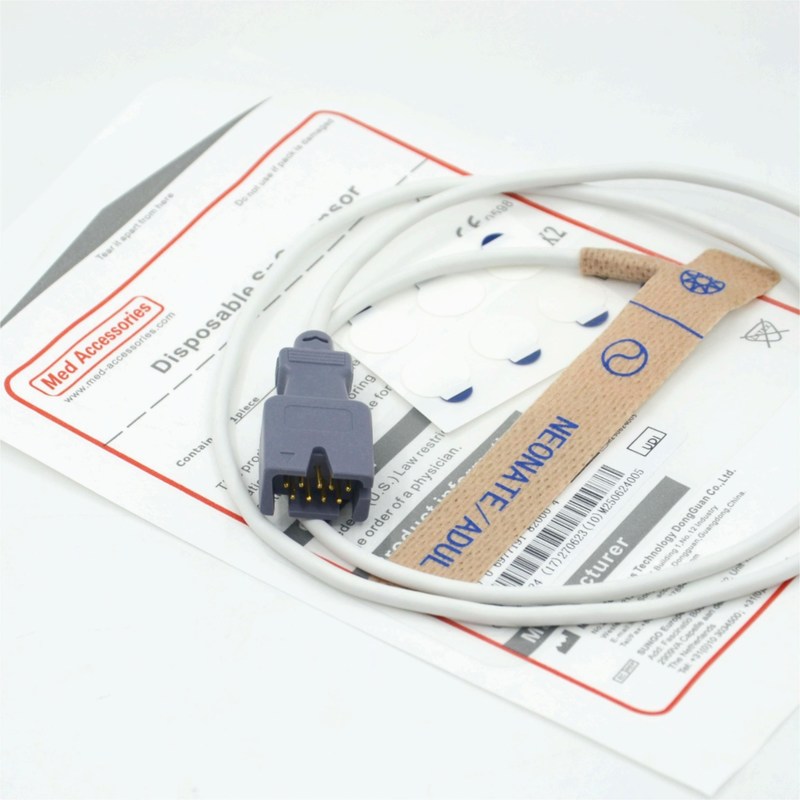 Fournisseur d'accessoires médicaux Compatible Masim 2329 Nouveau-né/Adulte Capteur SpO2 jetable 9 broches