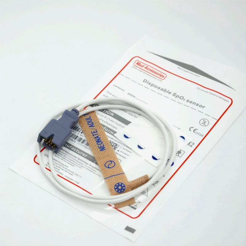 Fournisseur d'accessoires médicaux Compatible Masim 2329 Nouveau-né/Adulte Capteur SpO2 jetable 9 broches
