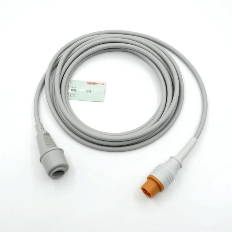 Accessoire moniteur médical pratique de couleur grise compatible Fukuda To Edward Multi Fonction IBP Câble