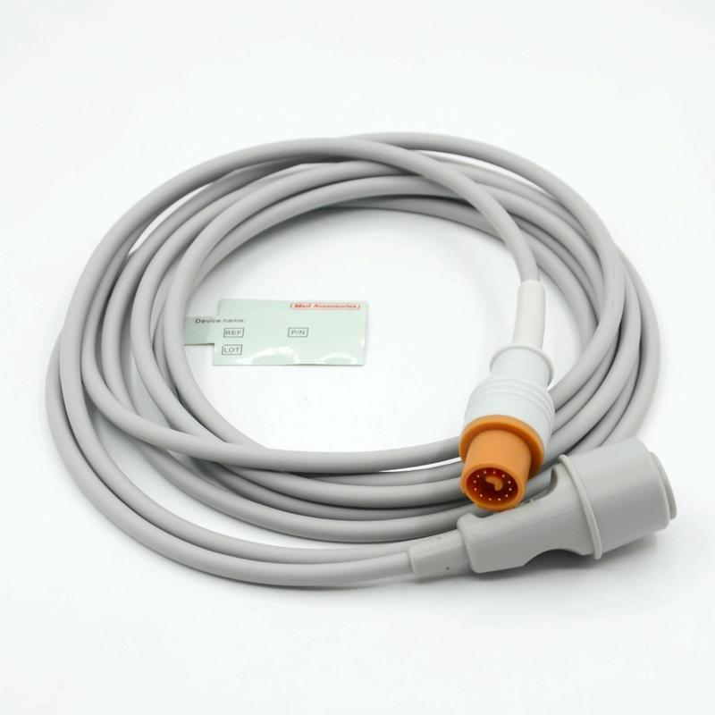 Accessoire moniteur médical pratique de couleur grise compatible Fukuda To Edward Multi Fonction IBP Câble