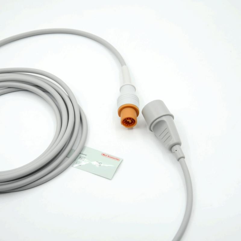 Accessoire moniteur médical pratique de couleur grise compatible Fukuda To Edward Multi Fonction IBP Câble
