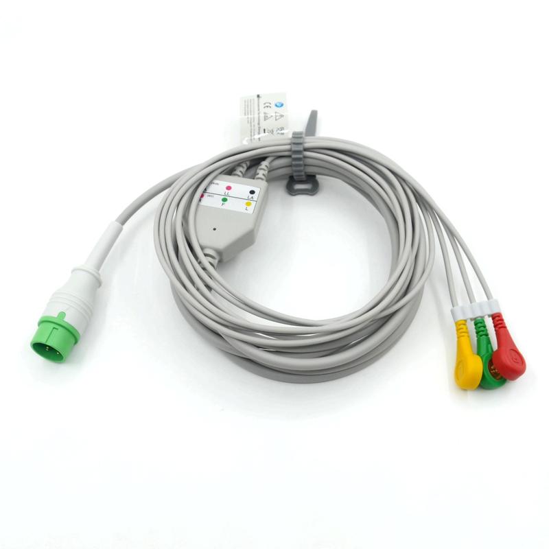 Cable électrocardiogramme électrocardiogramme IEC de haute qualité compatible Zoncare 3