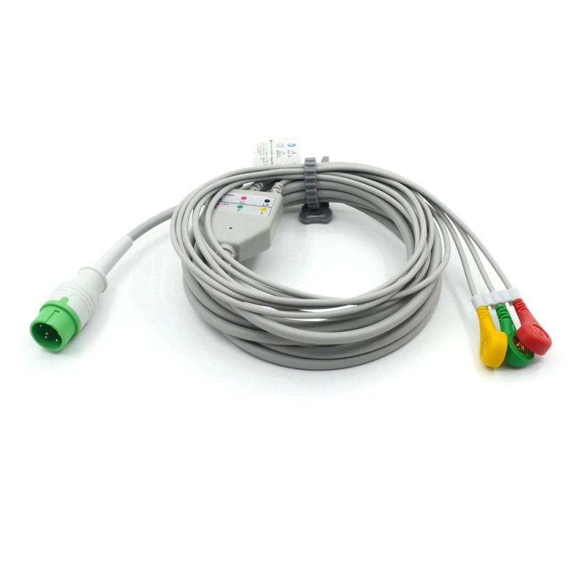 Cable électrocardiogramme électrocardiogramme IEC de haute qualité compatible Zoncare 3