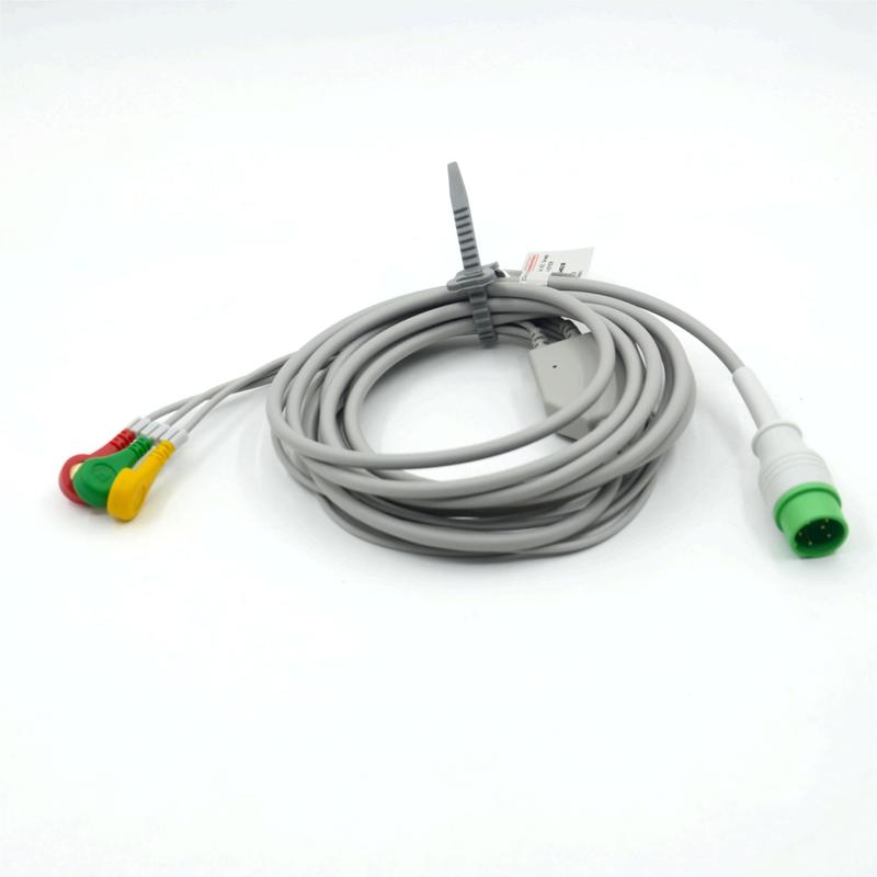 Cable électrocardiogramme électrocardiogramme IEC de haute qualité compatible Zoncare 3