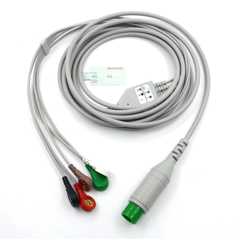 Accessoires médicaux de haute qualité compatibles avec M&B 5 Cable ECG ECG AHA Snap