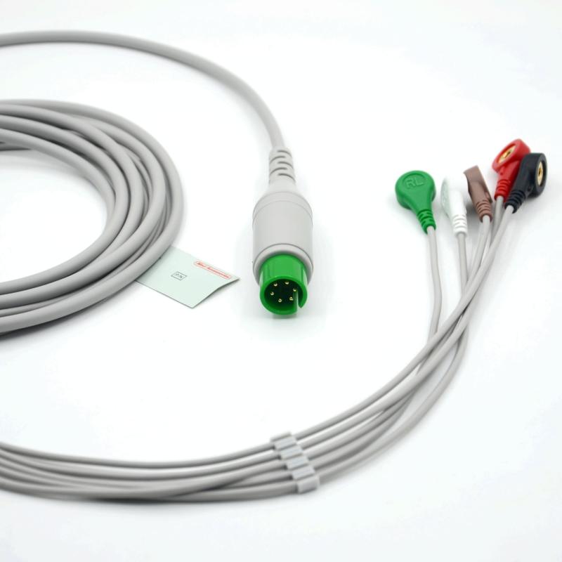 Accessoires médicaux de haute qualité compatibles avec M&B 5 Cable ECG ECG AHA Snap