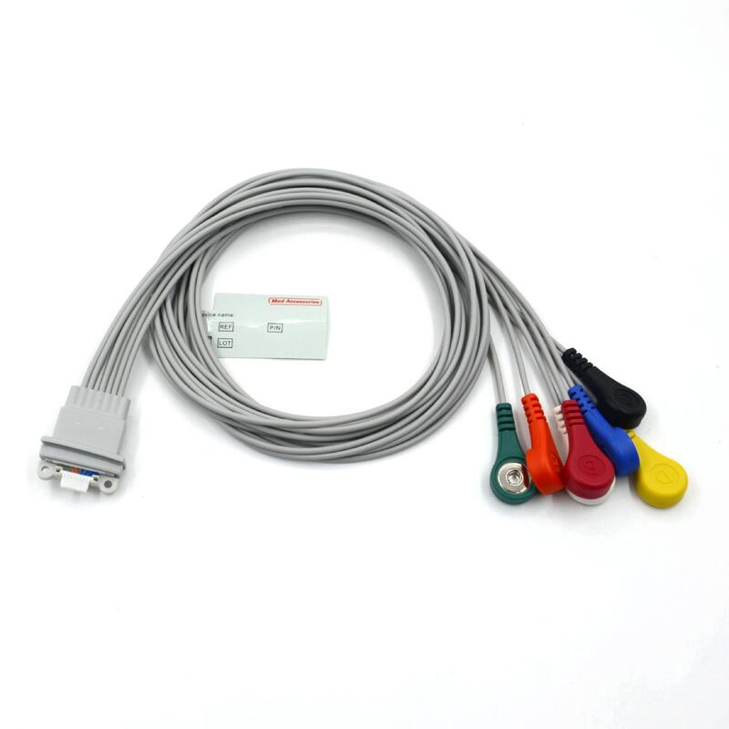 Accessoires Médicaux Câble EKG TPU 7 fils Bouton-pression Accessoire Moniteur Dispositif de Diagnostic Médical Certifié ISO Classe I Compatible Schille